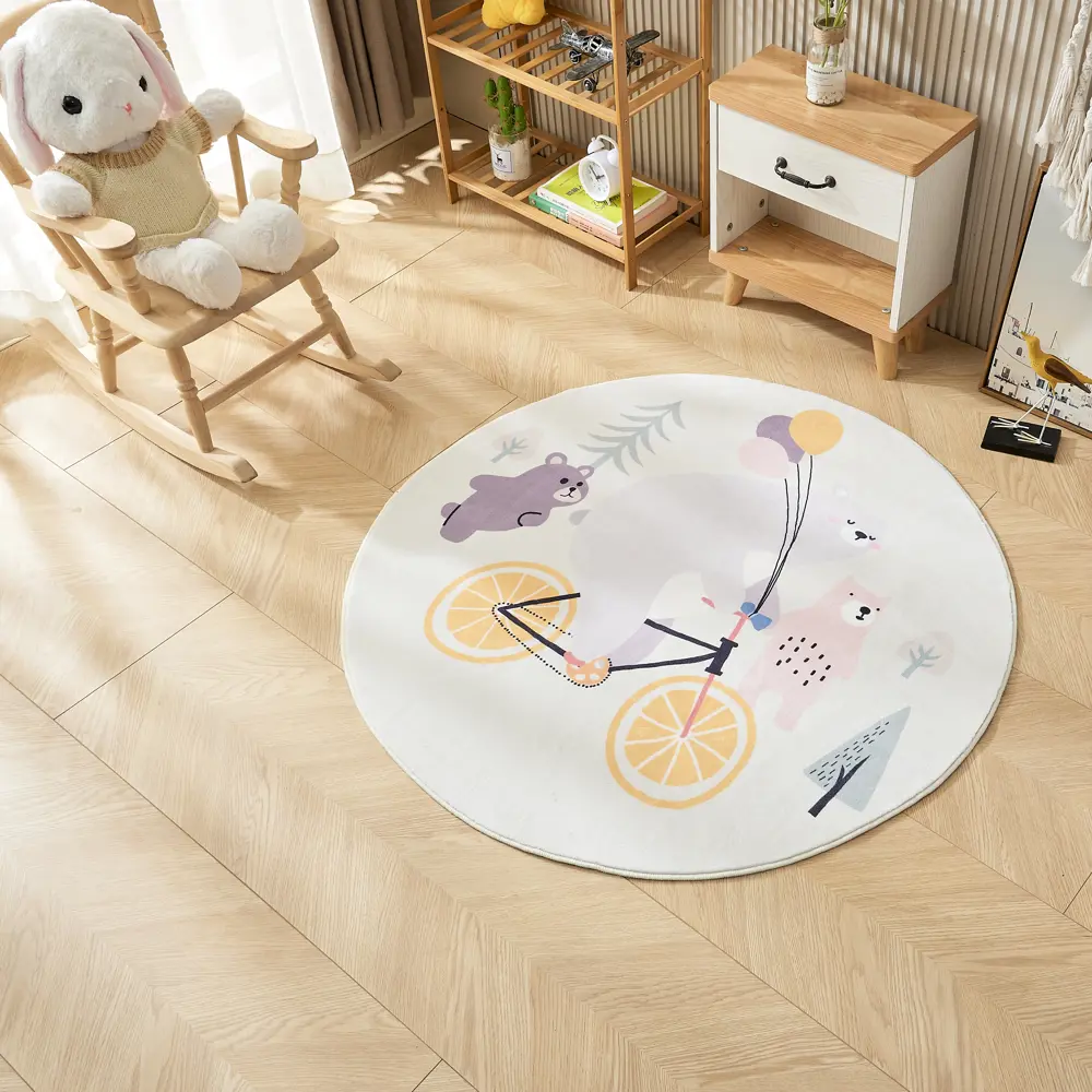 89370978 Ковер Kindora круг ø100 см полиэстер AZ-7 STLM-0830987 Santreyd 