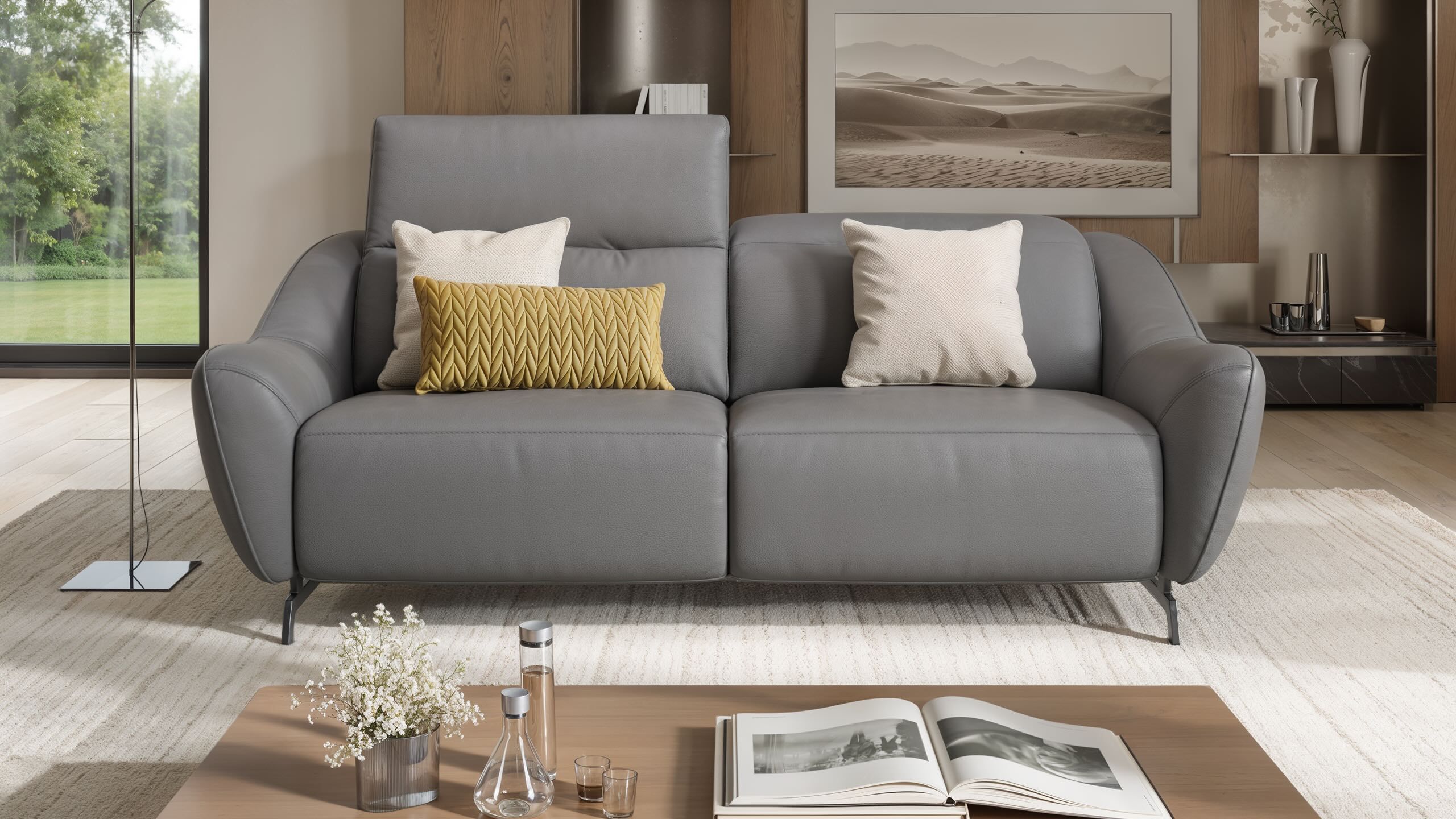 3-местный кожаный диван Sofanella ARCH-00073537 - Вид №2