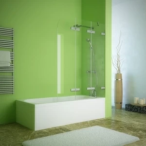 Шторка на ванну 170x160 GV-863A прозрачное стекло 6 мм GUTEWETTER TREND PEARL