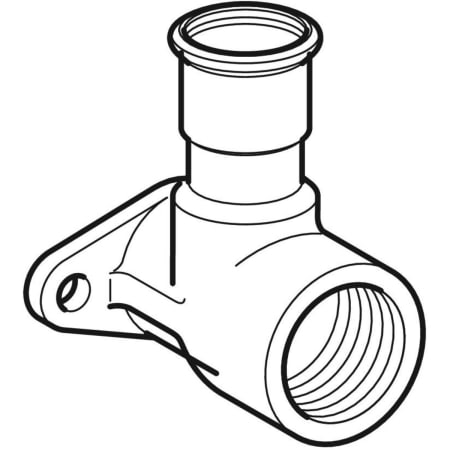 GEBERIT 91099 Водорозетка Geberit Mapress из нержавеющей стали 90°, с уступом, круглое отверстие 50 мм (газ)  - Вид №1