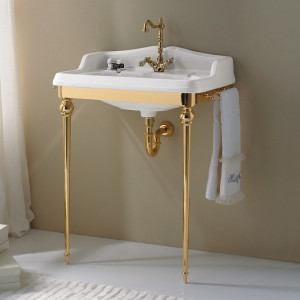 BO3090 3SC Консоль Boheme с умывальником LA02, сифоном и полотенцами Classico