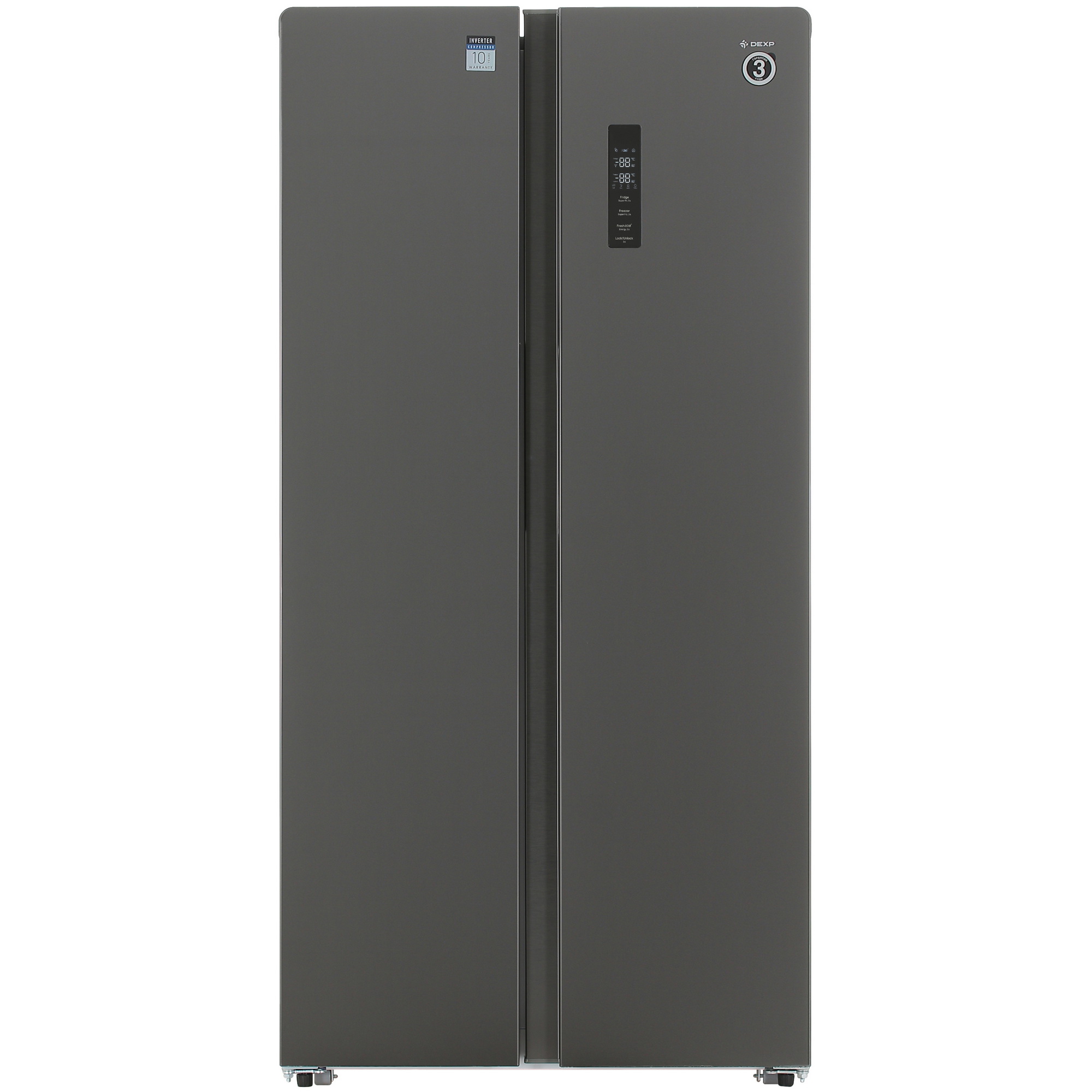 5428841 Холодильник Side by Side   DEXP SBS4-60AKA серебристый STDN-0057816 - Вид №2