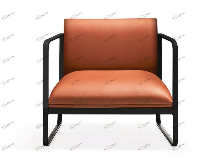 Quinti Sedute Кожаное кресло с салазками и подлокотниками Loft x sun-id-1457520