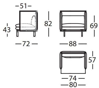 Sancal Кресло из ткани с подлокотниками Rew sun-id-1345133 - Вид №4