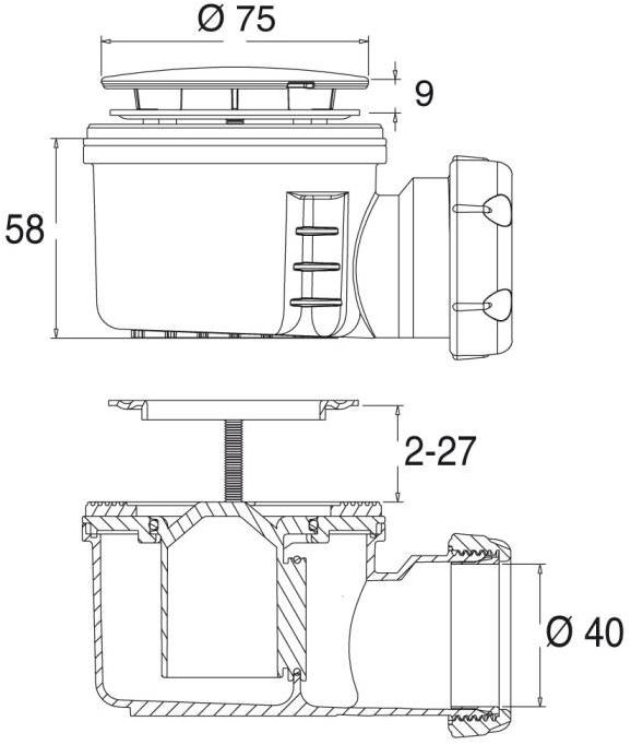 Redi Сифон малой высоты Nicoll Ni12530 - Вид №1