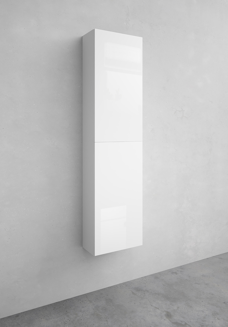 320126 Высокий Шкаф Flex Compact City White Shiny Noro  Белый глянцевый 