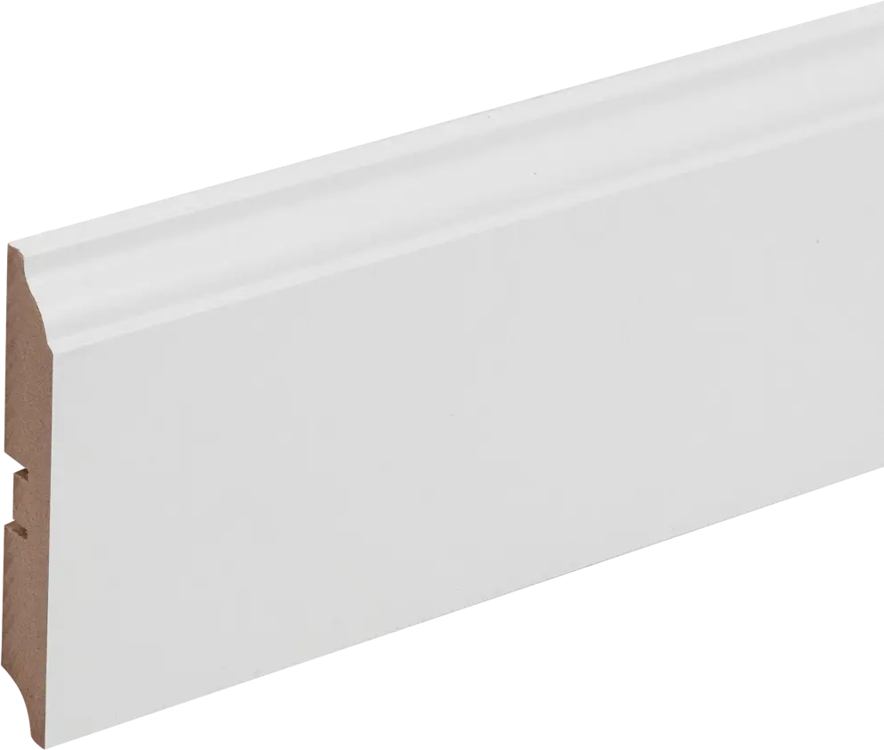Плинтус напольный TPlast МДФ белый 10,5 см - элегантное завершение интерьера 18253591