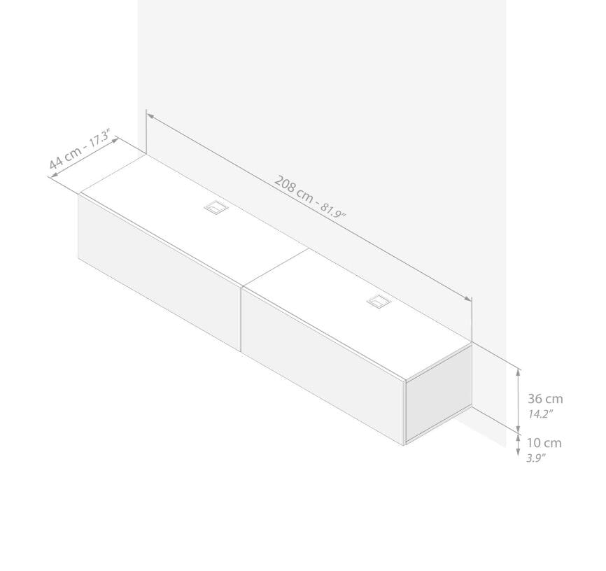 Модульная оборудованная стена установленная стеной в меламинированном Mobili Fiver Easy ARCH-00044646 - Вид №63
