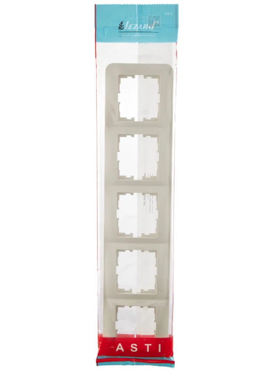 ASTI Рамка 5-ая горизонтальная б/вст крем LEZARD 7081-0300-150 - Вид №3