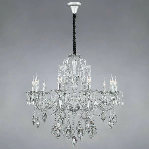 Подвесная люстра Bogates Wonderful 276/10 Strotskis BOGATES ДИЗАЙНЕРСКИЕ, СВЕЧИ 181800 Серебро