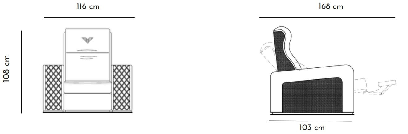 Кресло для домашнего кинотеатра Vismara Design LUXOR TECH ARCH-00084447 - Вид №7