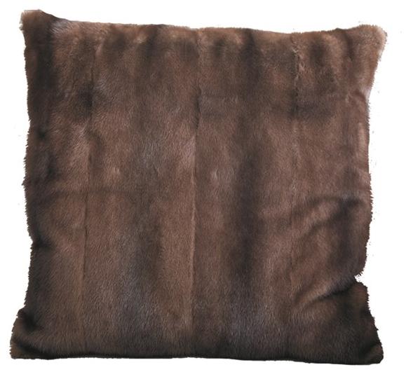 Longhi Однотонная квадратная подушка из меха Loveluxe V 405 - Вид №1