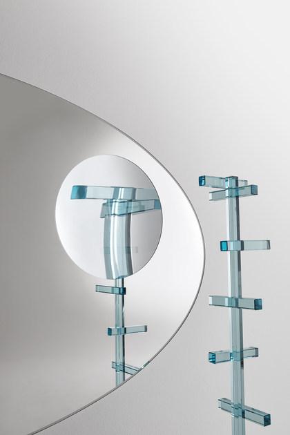 Glas Italia Овальное настенное зеркало из хрусталя  Cel02  - Вид №3