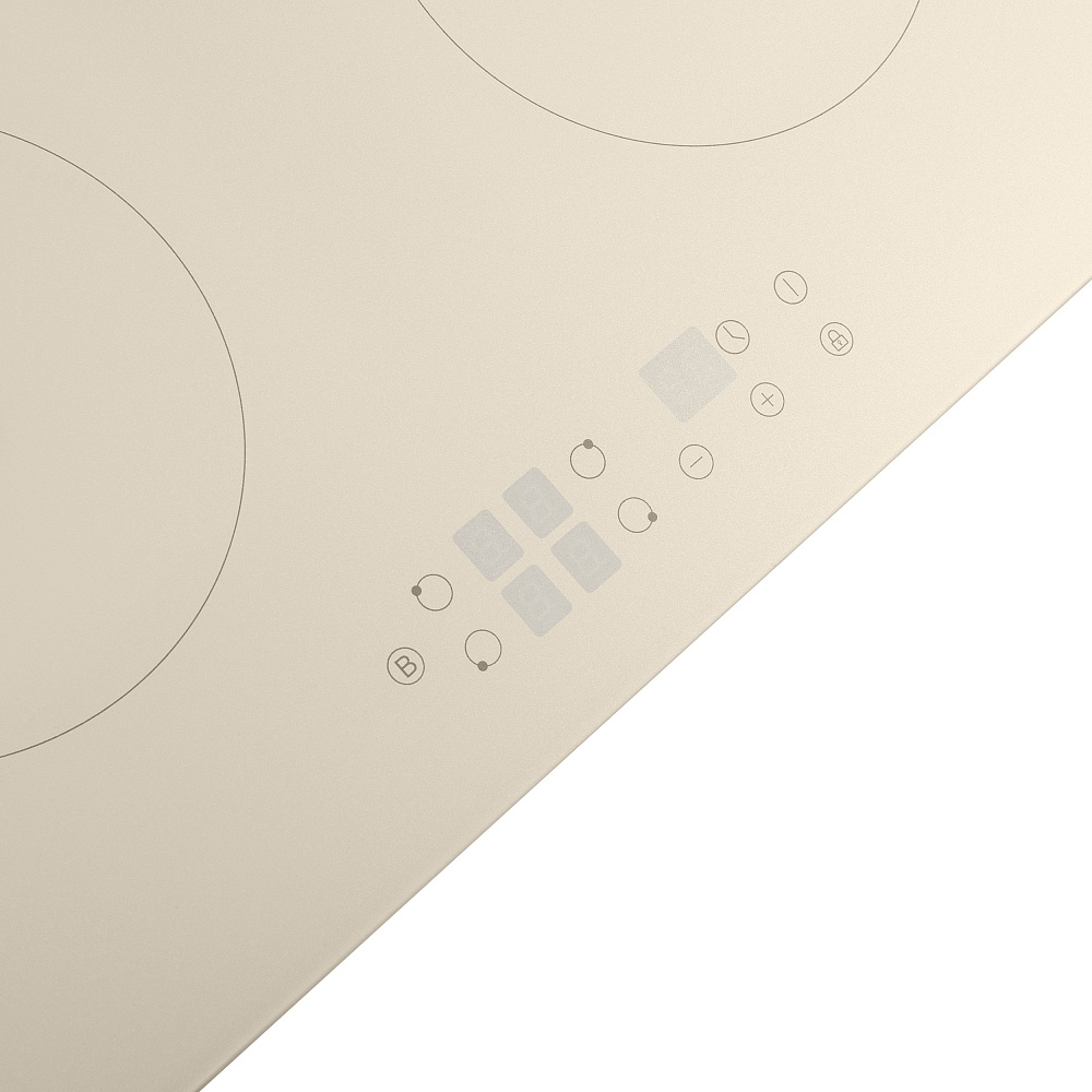 EVI.594-BG Электрическая индукционная панель / индукционная, индукционная варочная панель 60см, сенсорное управление, индикация нагрева, таймер, 2 бустера, защита от детей, детектор диаметра посуды, бежевая Maunfeld Maunfeld Light Santreyd  - Вид №4