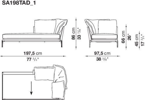 Угловой диван из ткани B&B Italia Атолл ARCH-00091854 - Вид №14