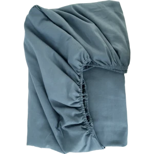 Простыня Tex Republic 28538 180x200 см сатин на резинке серо-синий