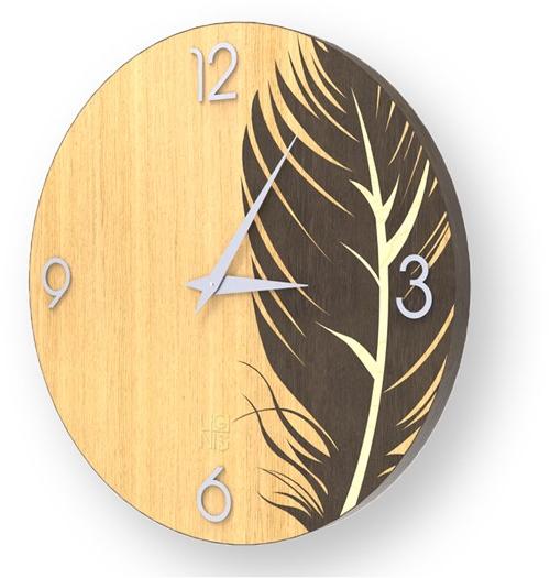 LIGNIS® Настенные часы из инкрустированного дерева Dolcevita nature 10.059 / 10.137 - Вид №1