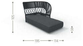 Talenti Модульный садовый диван с шезлонгом Cliff decò sun-id-1479676 - Вид №12