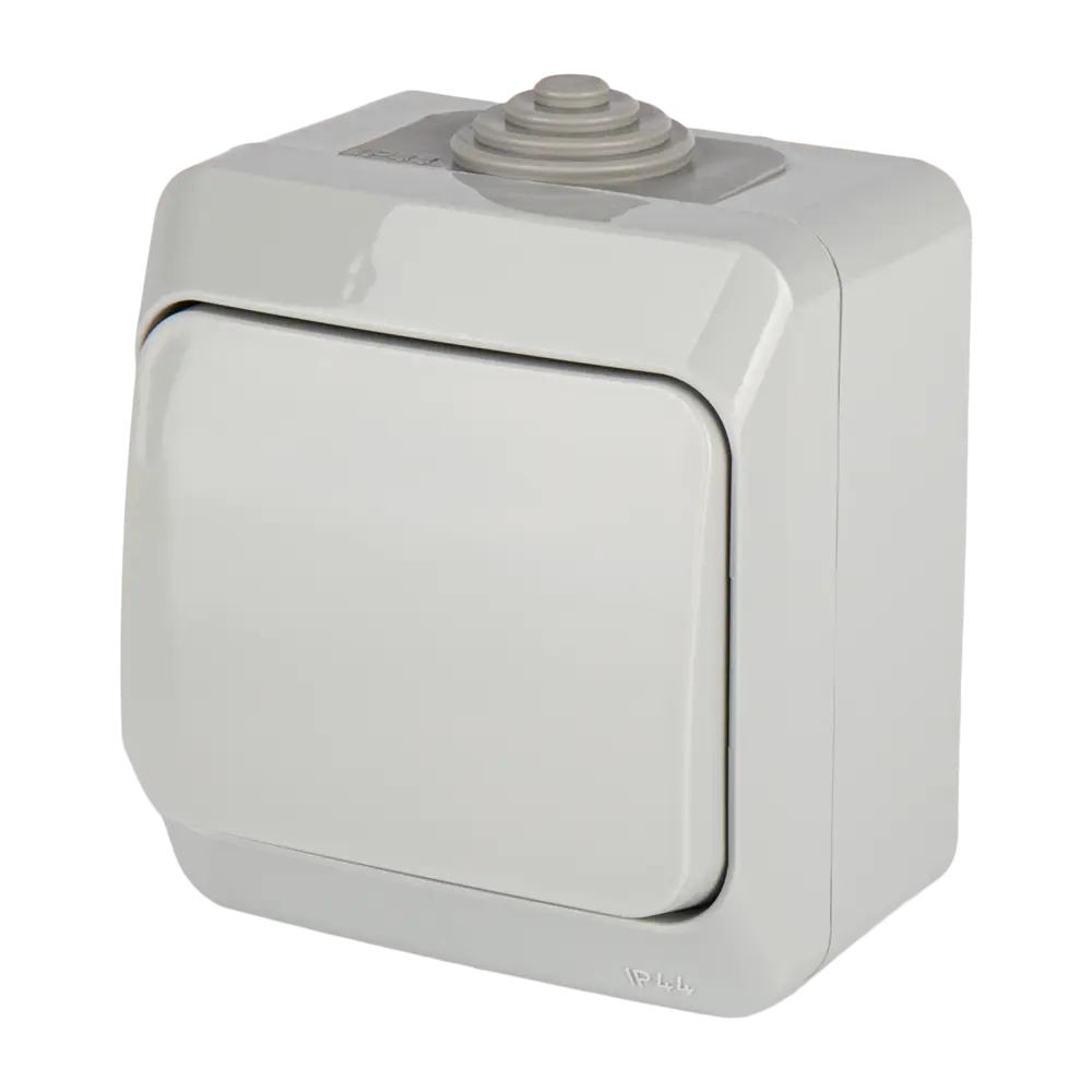 Выключатель SYSTEME ELECTRIC Этюд одноклавишный влагозащищенный 12511270 STLM-1526854 - Вид №1