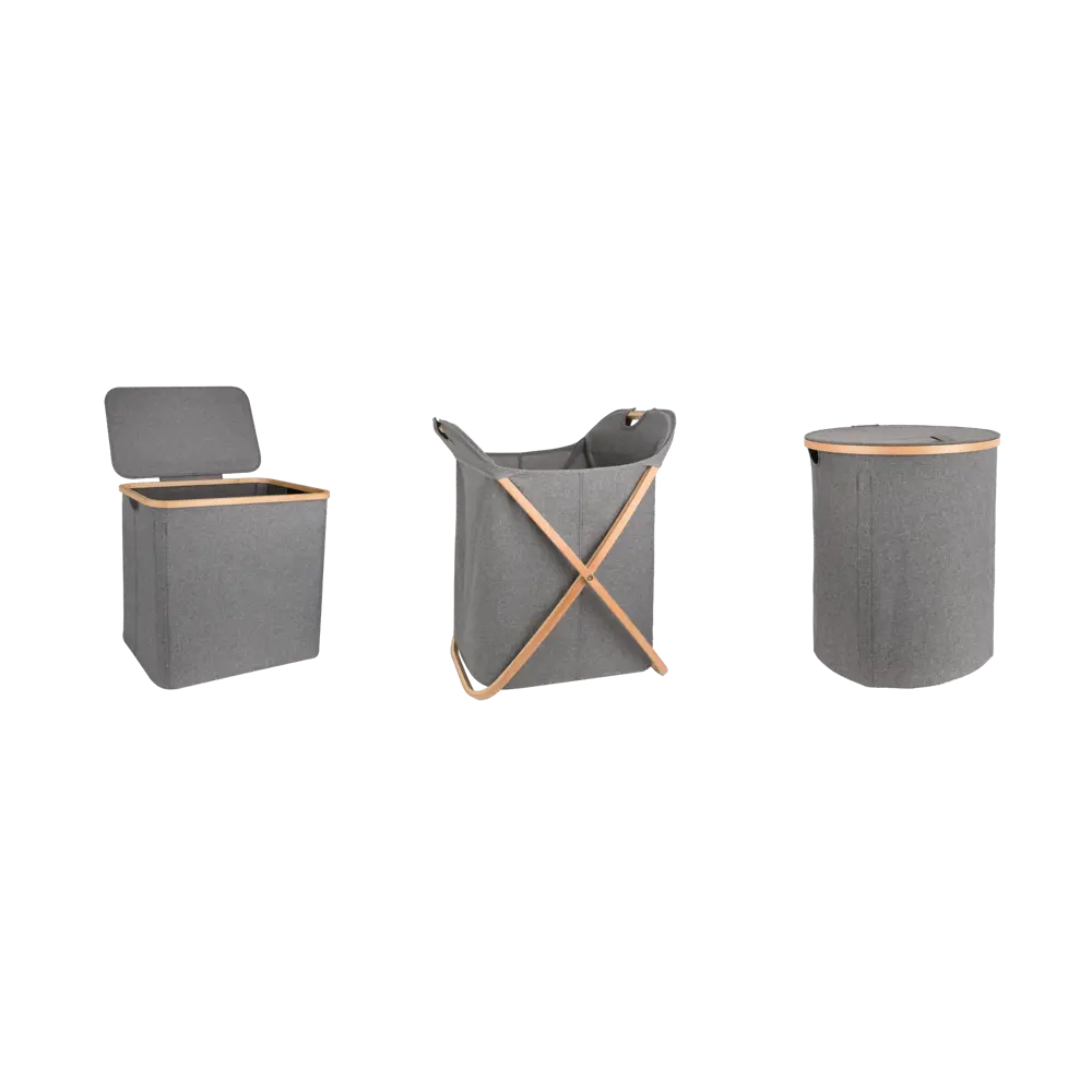 Корзина для белья Sensea Scandi круглая цвет серый 82907854 STLM-2162817 Laundry - Вид №7