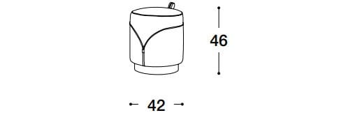 Круглый кожаный пуф VOLPI Луиджи Вольпи ARCH-00150512 - Вид №2