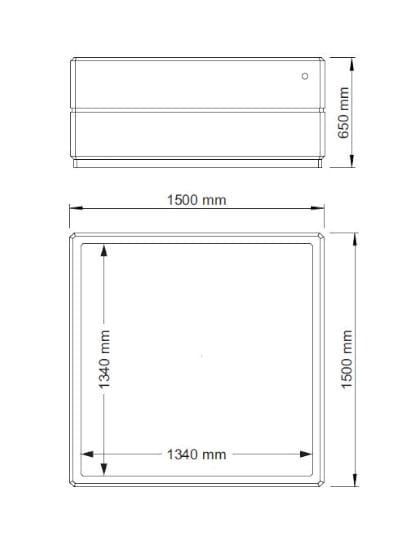 Бетонная квадратная плантатор ENCHO ENCHEV - ETE 96 ARCH-00065250 - Вид №6