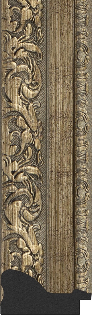 BY 4274 Зеркало с гравировкой в багетной раме - виньетка античная латунь 85 mm EVOFORM Exclusive-G - Вид №3