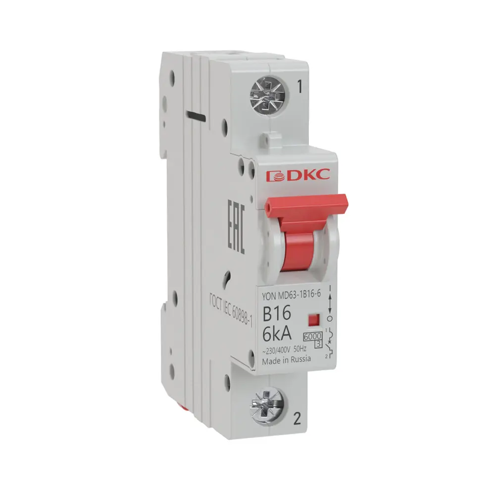 Автоматический выключатель DKC YON MD63 1P B16 А 6 кА STLM-2094280 - Вид №1