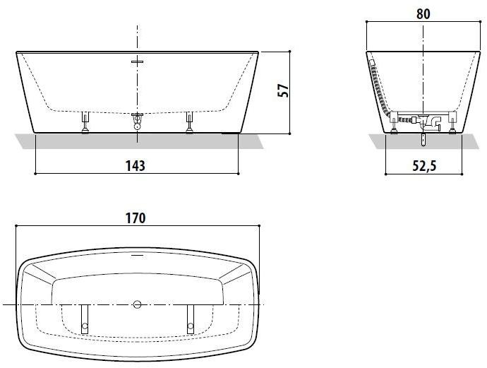 Jacuzzi® Отдельностоящая акриловая ванна sun-id-1479325 - Вид №2