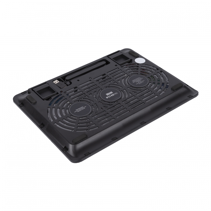 IP23 laptop cooling black (17,3"", 2x(125x125), plastic+metal mesh) STM Santreyd  - Вид №7