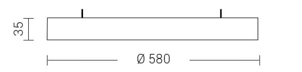 Алюминиевый светодиодный потолочный светильник Rossini Illuminazione Mo'n ARCH-00035146 - Вид №3