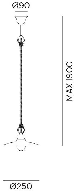 Il Fanale Подвесной светильник из металла Barchessa 220.10.or - Вид №1