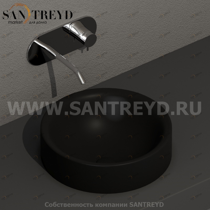355831 Накладная раковина на столешницу  круглая Kerasan Nolita
