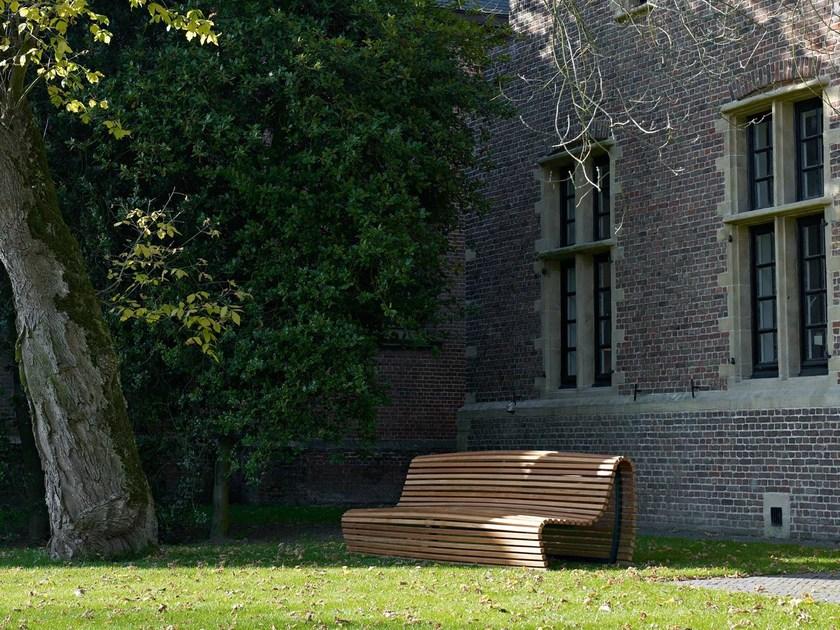 B&B Italia Outdoor Скамья из тика со спинкой Titikaka sun-id-1433346 - Вид №2