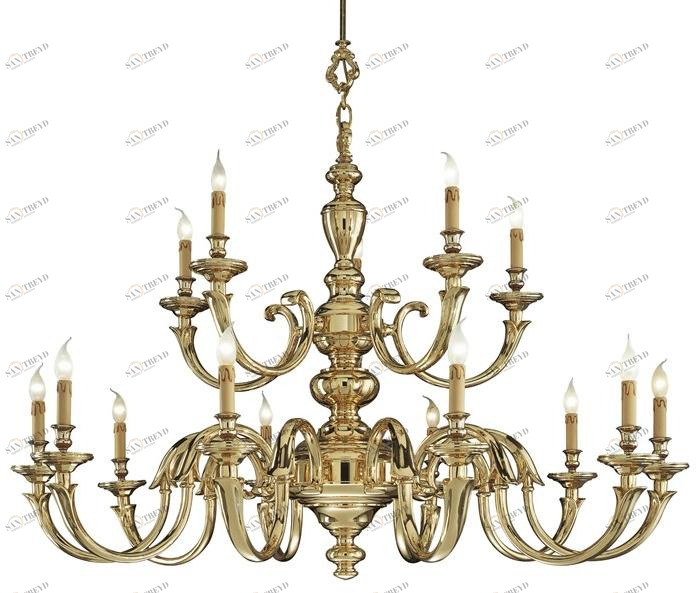 Possoni Illuminazione Люстра из полированной латуни Amos 260/10+5