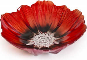 10663754 MALERAS Чаша "Мак", красная/чёрная, 250/75 мм.