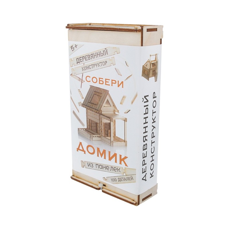 10 Деревянный конструктор из панелек Домик 0 элемент. Dom BALANCE TOYS 
