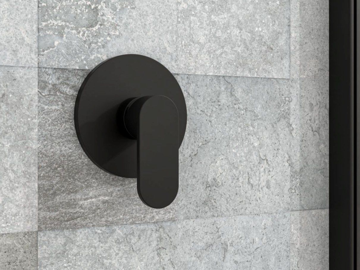 Однорычажный смеситель для душа с пластиной Ercos Versilia Nero ARCH-00066614 - Вид №1