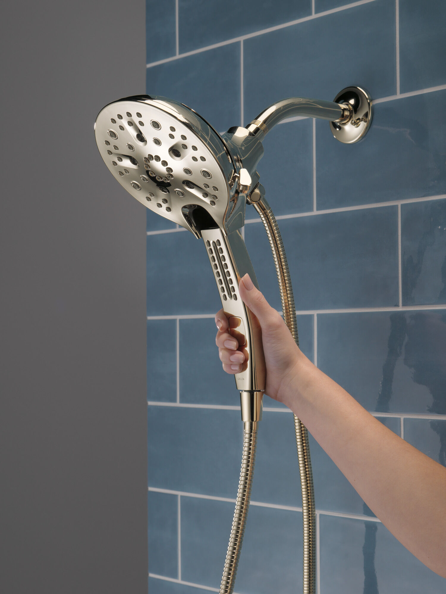 58620-PN25-PK In2ition® H2Okinetic® Душ два в одном с 5 настройками Delta Faucet Universal Showering Полированный никель  - Вид №11