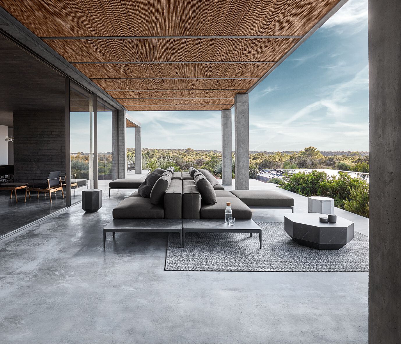 Ткань квадратный сад пуфик Gloster сетка ARCH-00068426 - Вид №15