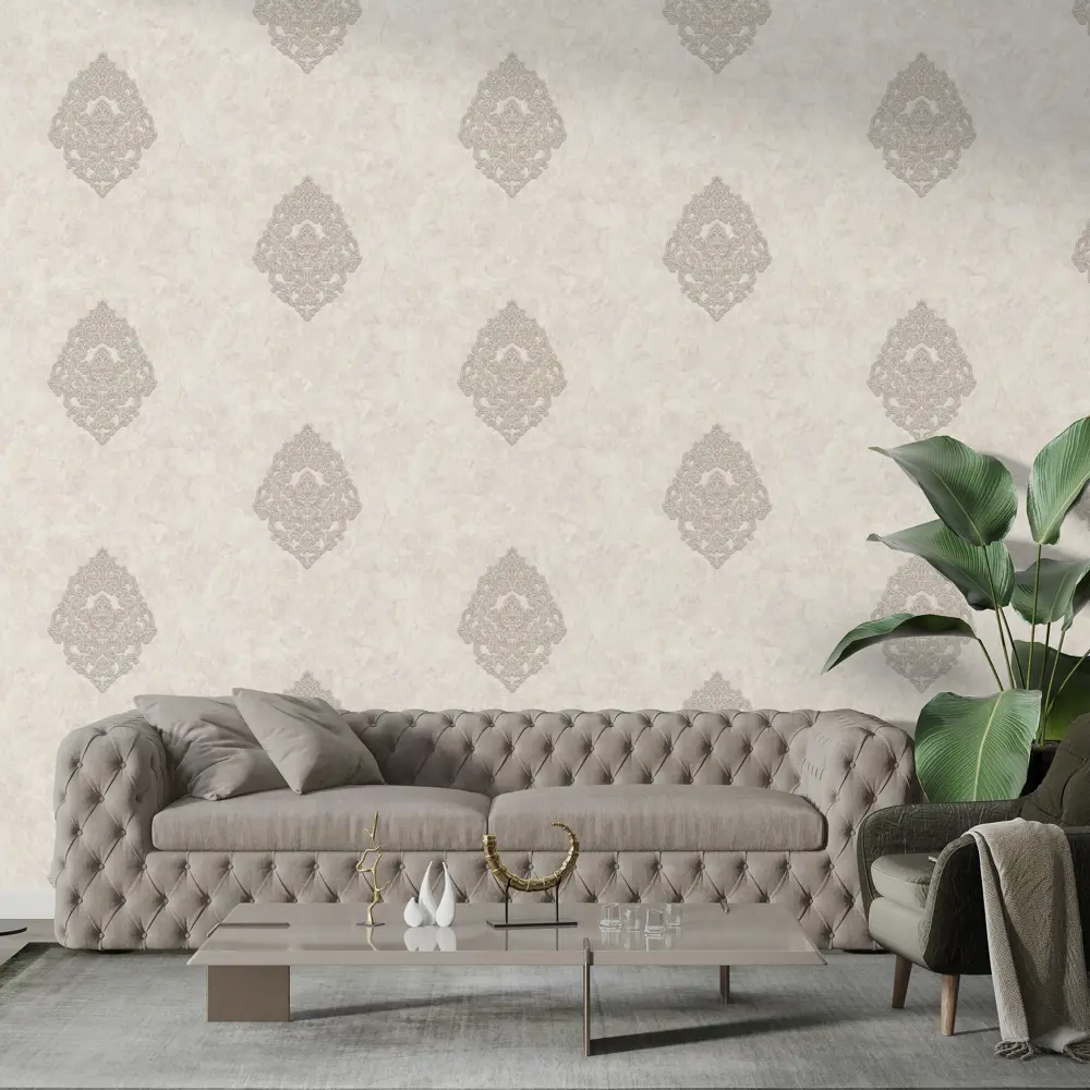 Обои флизелиновые Wallsecret Monarch бежевые 1.06 м 8770-23 87794529 STLM-2076569 - Вид №4