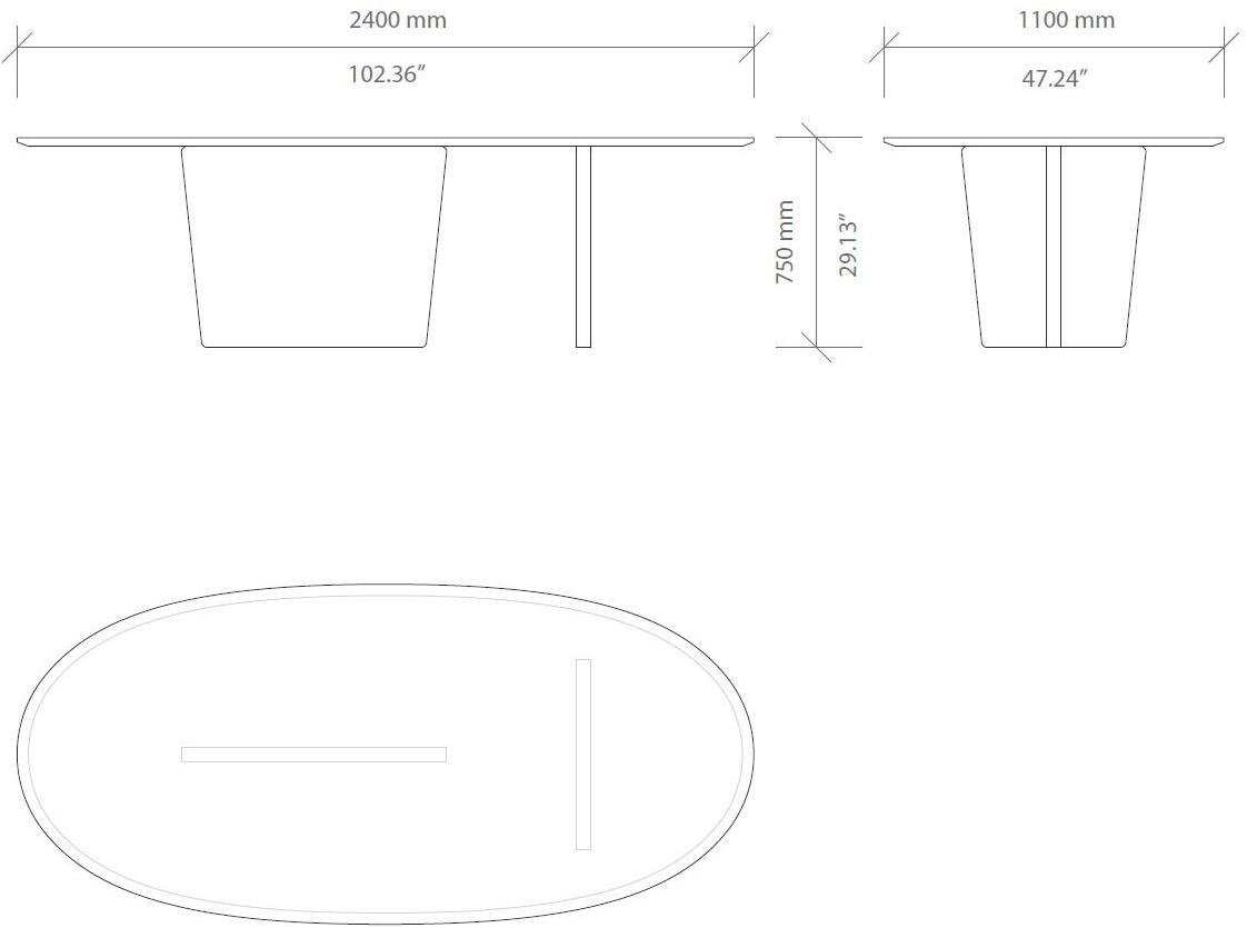 PRADDY Овальный обеденный стол из дерева Ueno Tr042 - Вид №4