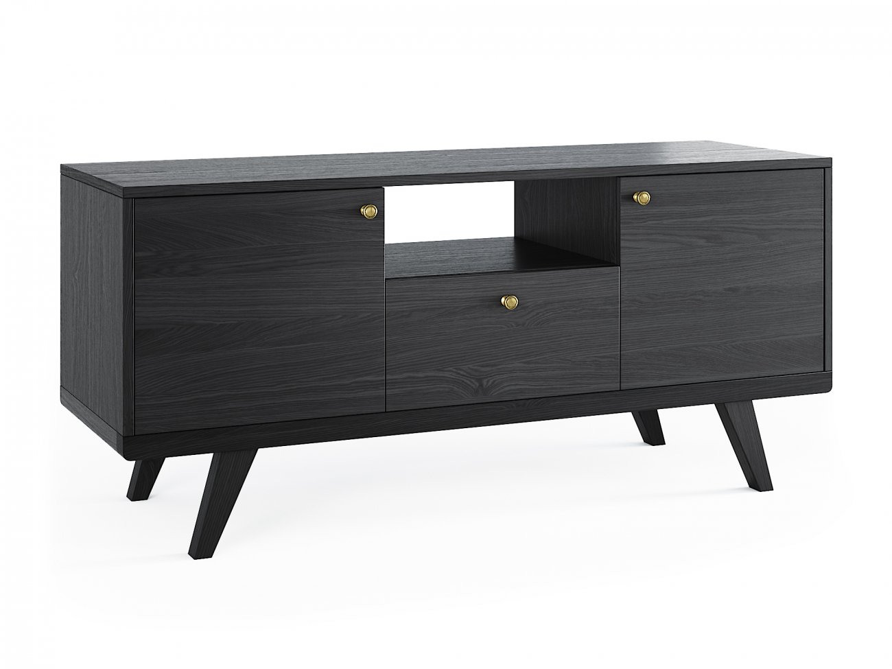 Тумба под телевизор с ящиком черная Thimon THE IDEA  210239 Черный  - Вид №1