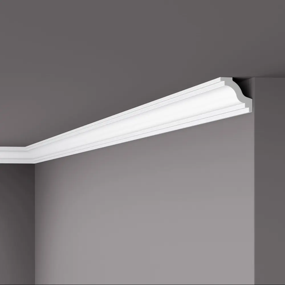 Плинтус потолочный полистирол ударопрочный NMC C2-RU белый 40x40x2000 мм STLM-2078811