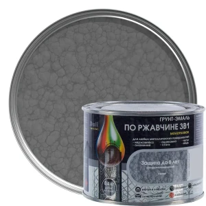 Грунт эмаль по ржавчине 3 в 1 молотковая Dali Special цвет серый 0.4 кг