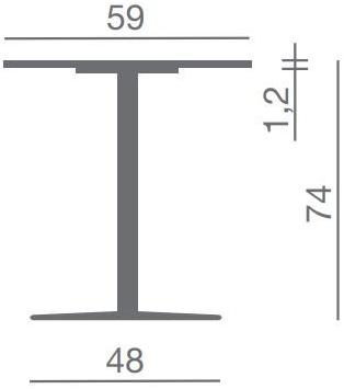 Kastel Высокий стол в hpl Kaleox Kk80ts - Вид №5