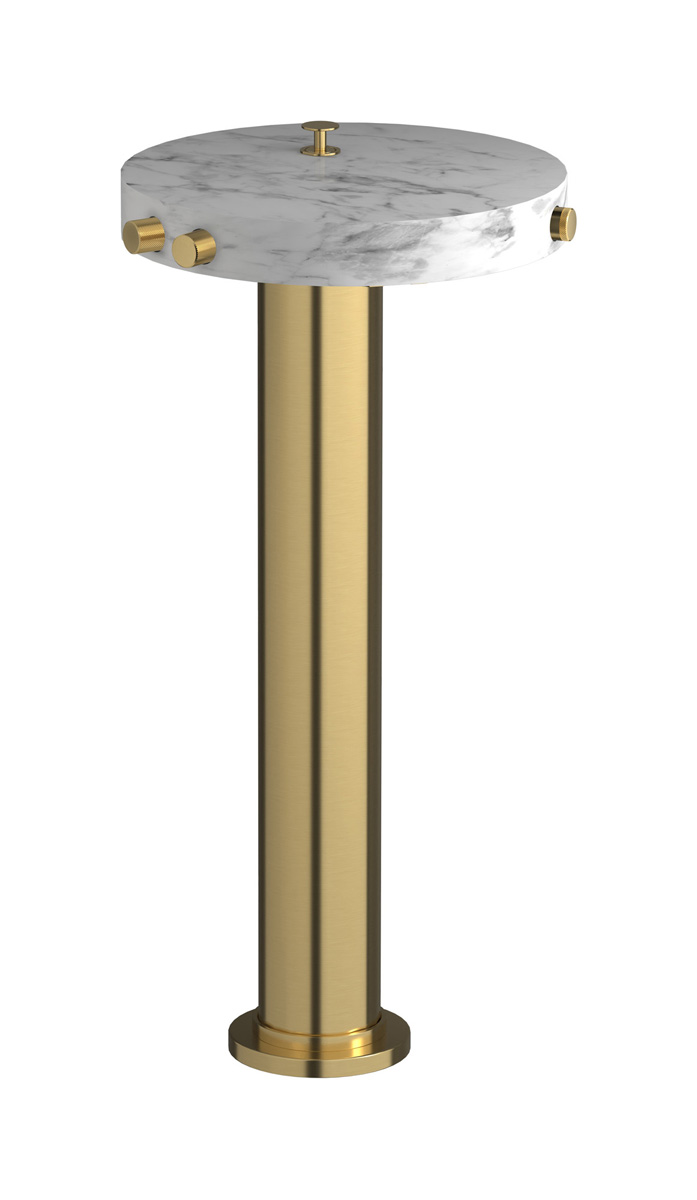 Напольный смесиель для ванны с встроенным душем. WE ARE IB mr399os_1 Brushed Gold Marmo