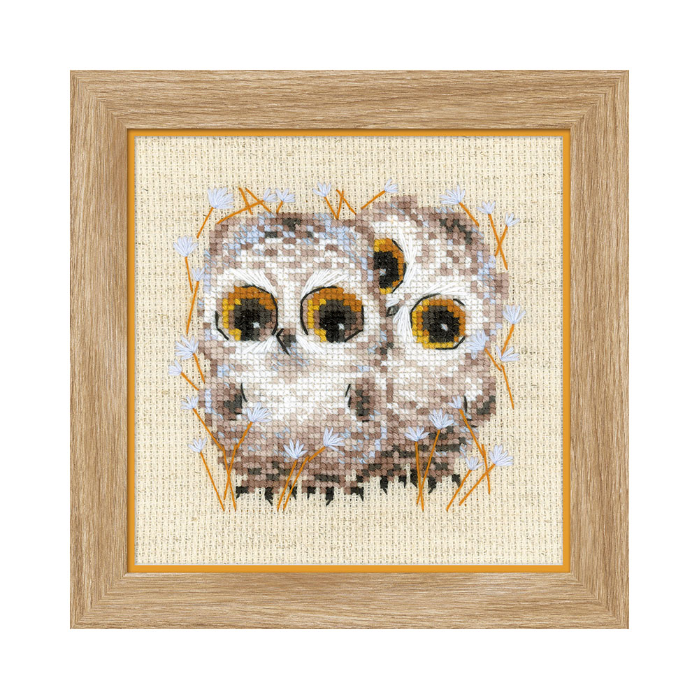 1755 Набор для вышивания Маленькие совята 13 х 13 см RIOLIS Сотвори Сама 