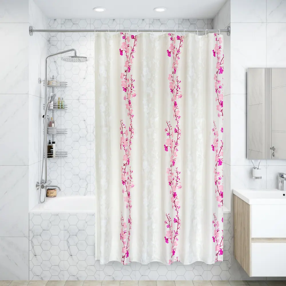 Штора для ванной комнаты «Blossom» 180х200 см цвет белый BATH PLUS Без серии STLM-2183968