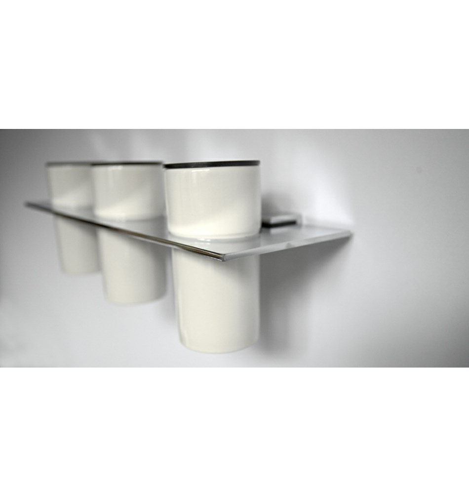 FROST Полка 4, 36см » полированная. цинк / латунь Полированный хром Q303236025  - Вид №5